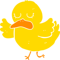 flat color style cartoon duck png