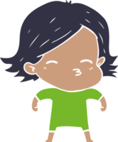 flat color style cartoon woman png