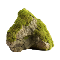 AI generated Mossy rock clip art png