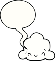 tecknad serie moln med Tal bubbla png