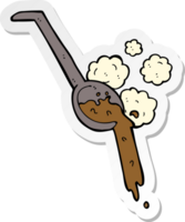 sticker of a cartoon pouring gravy png