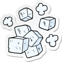 sticker of a cartoon ice cubes png