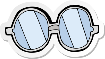 sticker of a cartoon glasses png