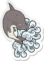 sticker of a cartoon shark png