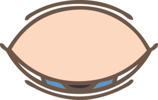 cute cartoon of a sleeping eye png