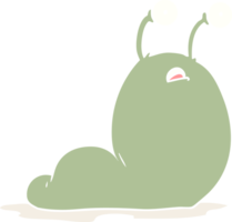 flat color style cartoon slug png