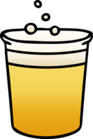 gradient shaded quirky cartoon glass of beer png