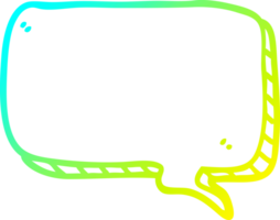 cold gradient line drawing of a cartoon speech bubble png