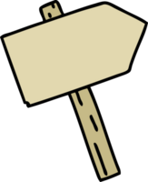 cartoon of a blank signpost png