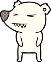 angry polar bear cartoon png