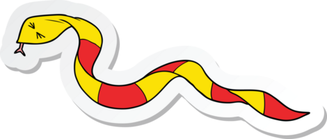 pegatina de una serpiente de dibujos animados png