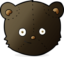 cabeza de oso negro de dibujos animados png