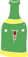 garrafa de cerveja de desenho animado estilo de cor plana png