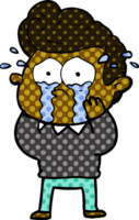 cartoon crying man png