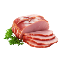 ai généré jambon tranche agrafe art png