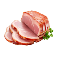 ai généré jambon tranche agrafe art png