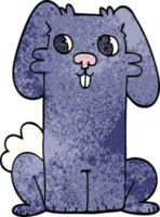 dessin animé doodle lapin mignon png