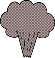 Cartoon-Doodle rauschende Wolke png