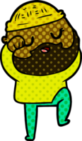 cartoon man with beard png