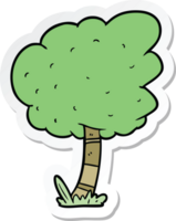 adesivo de uma árvore de desenho animado png