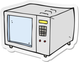 sticker of a cartoon microwave png