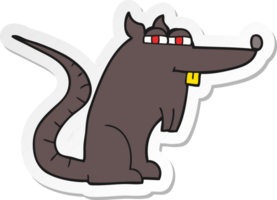 sticker of a cartoon evil rat png