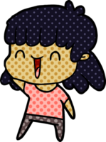 cartoon happy girl png