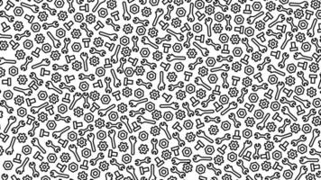 Hand drawn setting abstract pattern with black line. vector