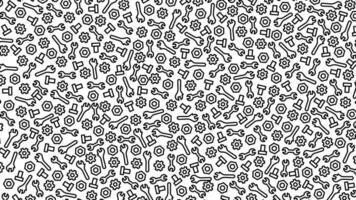 Hand drawn setting abstract pattern with black line. vector