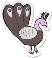 sticker of a cartoon peacock png