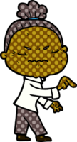 velhinha irritada dos desenhos animados png