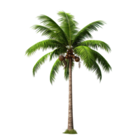 AI generated Green palm tree clip art png