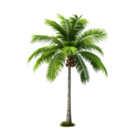 AI generated Green palm tree clip art png