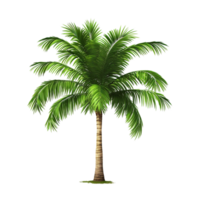 AI generated Green palm tree clip art png