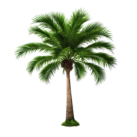 AI generated Green palm tree clip art png