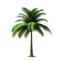 AI generated Green palm tree clip art png