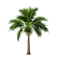 AI generated Green palm tree clip art png