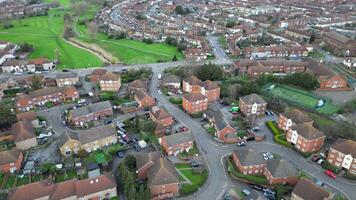 hoog hoek dagenham oosten- Londen. de hoofdstad Londen stad van Engeland Super goed Brittannië. maart 2e, 2024 video