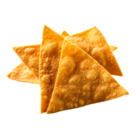 AI generated Fried tortilla nacho chips clip art png