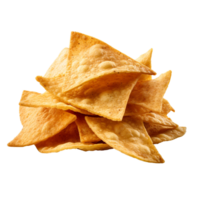 ai gegenereerd gebakken tortilla nacho chips klem kunst png