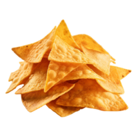 ai gegenereerd gebakken tortilla nacho chips klem kunst png