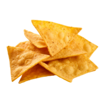 AI generated Fried tortilla nacho chips clip art png