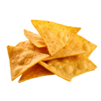 ai gegenereerd gebakken tortilla nacho chips klem kunst png