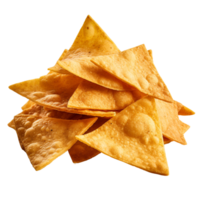 ai generiert gebraten Tortilla Nacho Chips Clip Kunst png