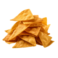 ai gegenereerd gebakken tortilla nacho chips klem kunst png