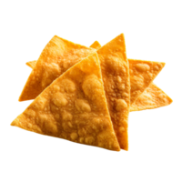 AI generated Fried tortilla nacho chips clip art png