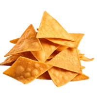 AI generated Fried tortilla nacho chips clip art png