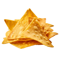 AI generated Fried tortilla nacho chips clip art png