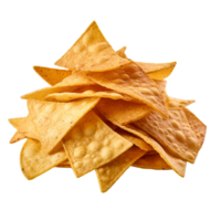 AI generated Fried tortilla nacho chips clip art png