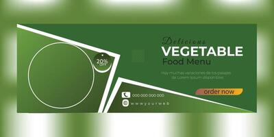 Vegetable Food Banner ,Web Banner Design Template vector